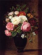 Floral, beautiful classical still life of flowers.039 unknow artist